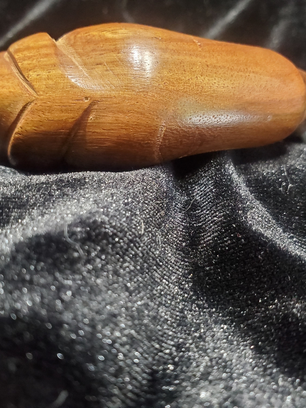 Artisan Handcarved Vintage Ouroboros Cherry Wooden Bracelet Snake Biting Head